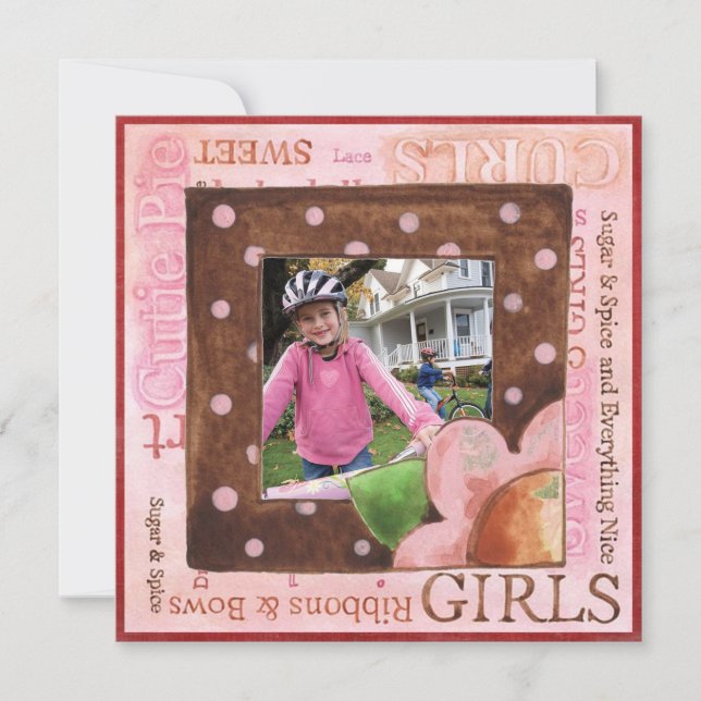 invitation de partie de jour d'adoption (Devant)