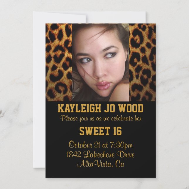 Invitation de partie de léopard (Devant)