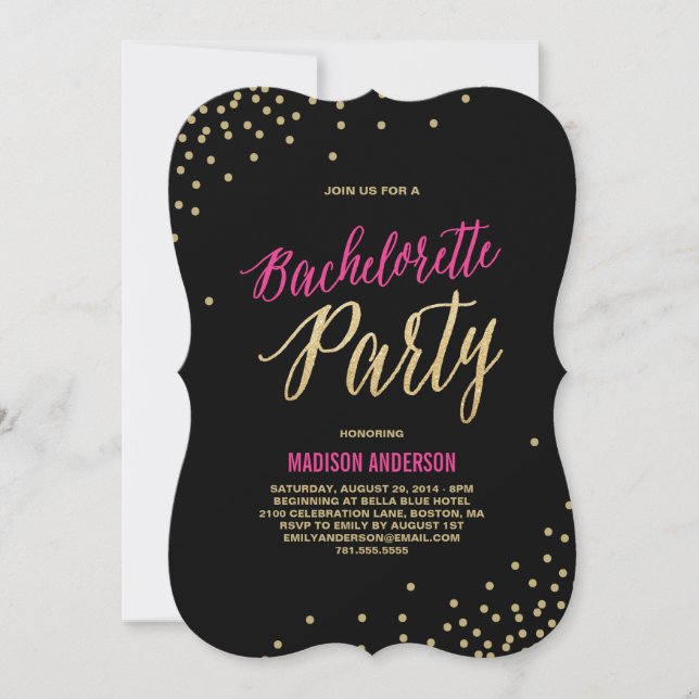 Invitation de partie de l'étincelle | Bachelorette (Devant)