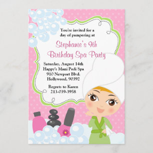 Invitation de partie de Mani Pedi d'anniversaire