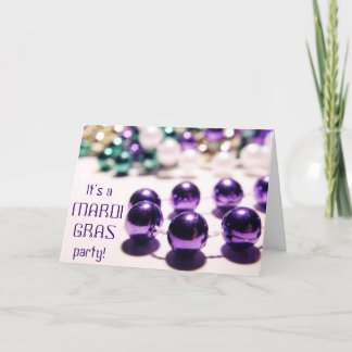 Invitation de partie de mardi gras
