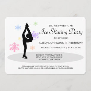 Invitation de partie de patinage de glace de