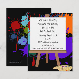 Invitation de partie de peinture de chevalet d'art