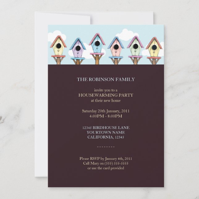 Invitation de partie de pendaison de crémaillère (Devant)