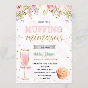 Invitation de partie de petits pains et de mimosas