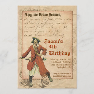 Invitation de partie de pirate