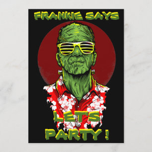 invitation de partie de plage de frankenstein de