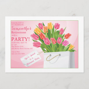 Invitation de partie de retraite de tulipes