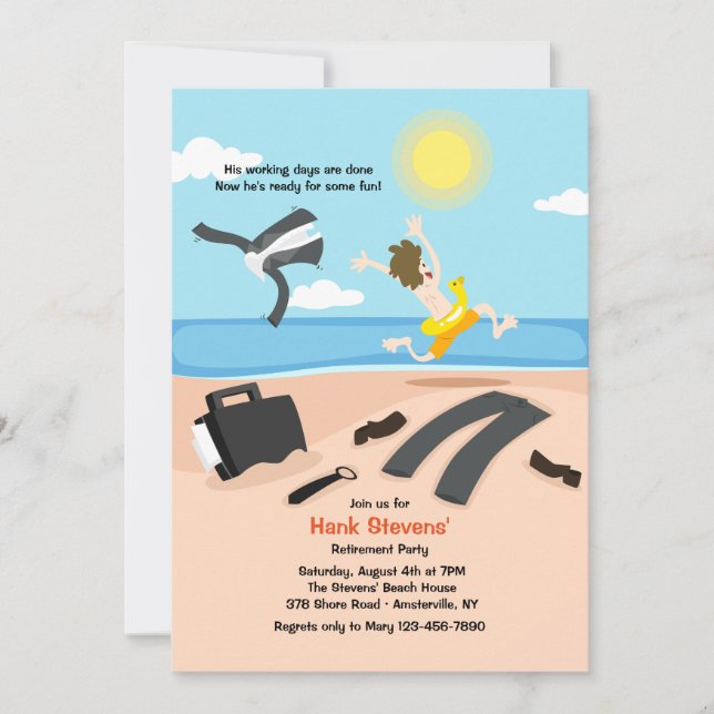 Invitation de partie de retraite (mâle) (Devant)