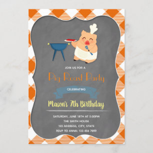 Invitation de partie de rôti de porc