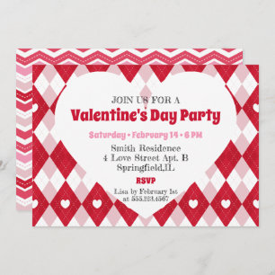 Invitation de partie de Saint-Valentin