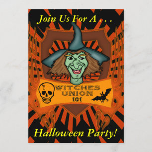 Invitation de partie de sorcière de Halloween