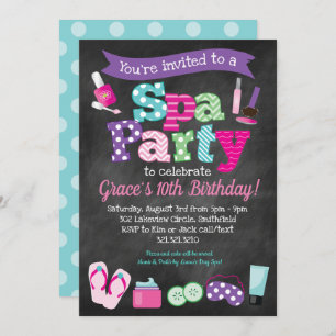 Invitation de partie de spa - partie de spa