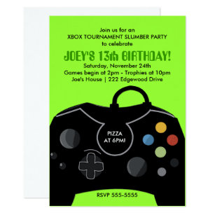 Invitations Faire Part Cartes Anniversaire De Jeu Video Zazzle Fr