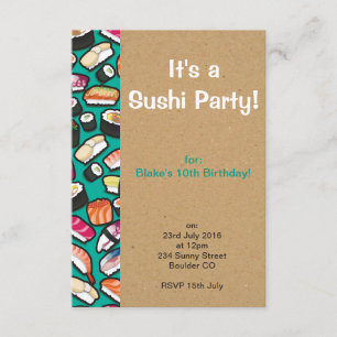Invitation de partie de sushi