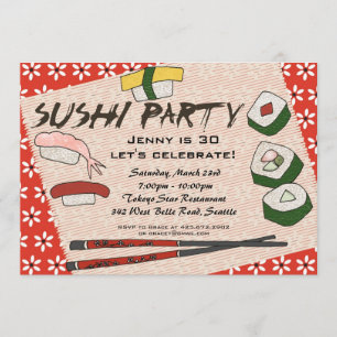 Invitation de partie de sushi