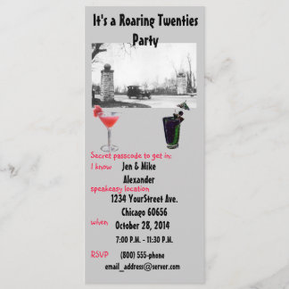 Invitation de partie de thème d'années '20