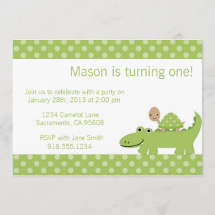 Invitation de partie de tortue et d'alligator