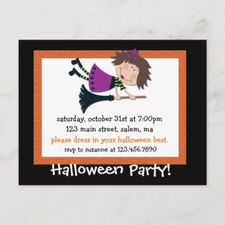 Invitation de partie de Witchy Halloween