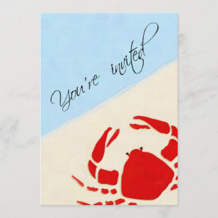 Invitation de partie d'ébullition de crabe