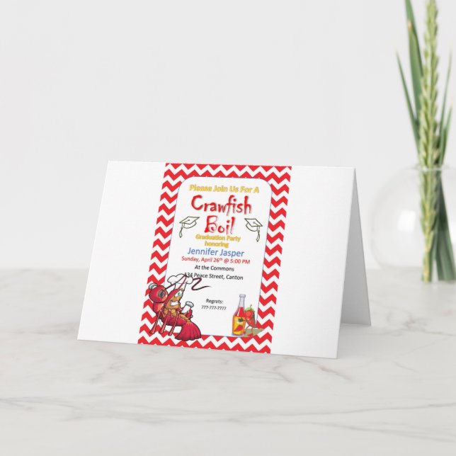 Invitation de partie d'ébullition d'écrevisses (Devant)