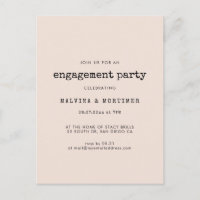 Invitation de partie d'engagement minimaliste de m
