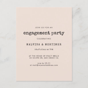Invitation de partie d'engagement minimaliste de m