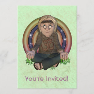 Invitation de partie des années 60 de hippie