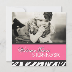 Invitation de partie d'impression de zèbre