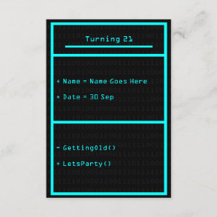 Invitation de partie d'informaticien de classe
