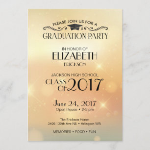 Invitation de partie d'obtention d'un diplôme