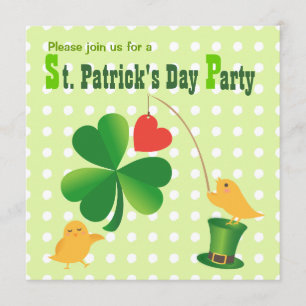 Invitation de partie du jour de St Patrick heureux