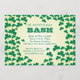 Invitation de partie du jour de St Patrick mignon