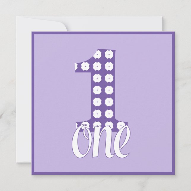 Invitation de partie du pourpre un (Devant)