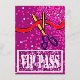 Invitation de partie du rose VIP de lancement