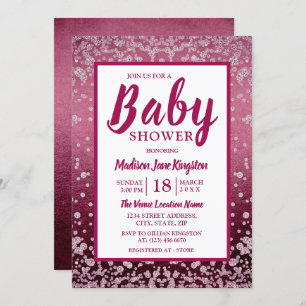 Invitation de Parties scintillant rose Gold Pink