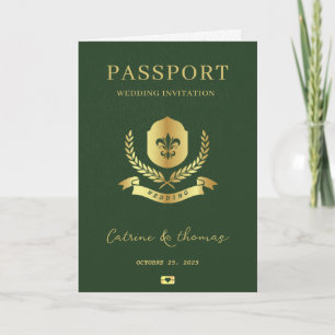 Invitation de passeport de destination de mariage