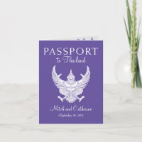 Invitation de passeport de mariage en Thaïlande