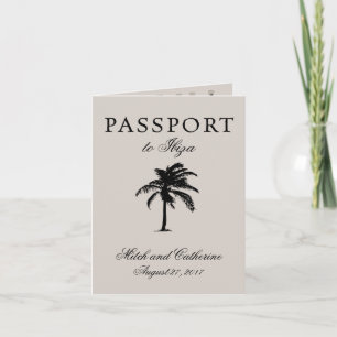 Invitation de passeport mariage à Ibiza Espagne