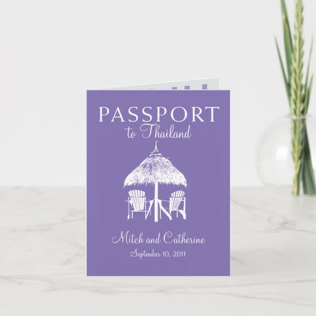 Invitation de passeport mariage en Thaïlande (Devant)