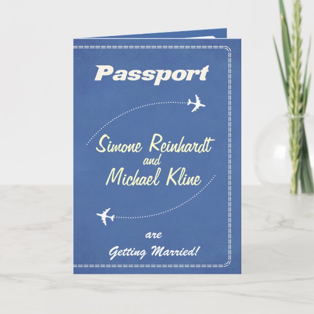 Invitation de passeport ou billet d'avion rétro Sa (Devant)