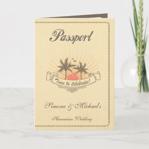 Invitation de passeport ou Save-the-Date - Plage