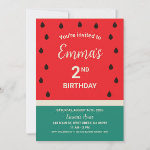 Invitation de pastèque fraîche