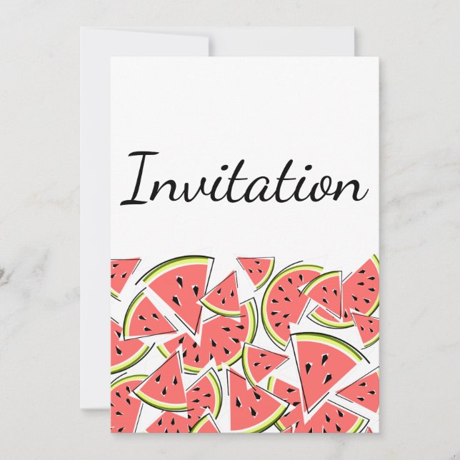 Invitation de pastèque verticale (Devant)