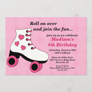 Invitation de patinage de fête d'anniversaire