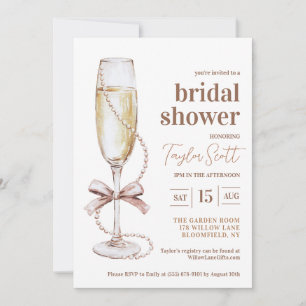 Invitation de Pearls et Prosecco