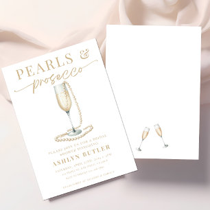 Invitation de Pearls et Prosecco