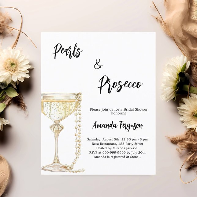 Invitation de Pearls et Prosecco Bridal Show (Créateur téléchargé)