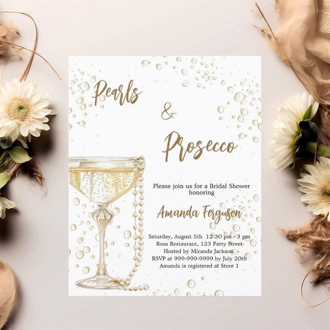 Invitation de Pearls et Prosecco Bridal Show (Créateur téléchargé)