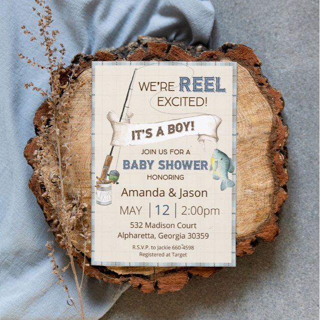 Invitation de pêche pour bébé garçon Invitation Ba (Créateur téléchargé)